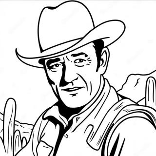 John Wayne In Action Coloring Page 40863-32795