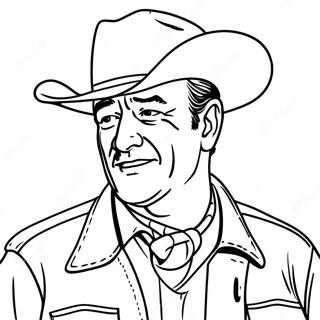 John Wayne In Action Coloring Page 40863-32796