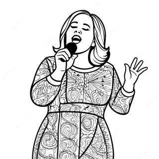 Adele Singing On Stage Coloring Page 40873-32801