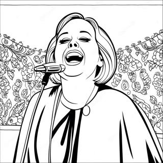 Adele Singing On Stage Coloring Page 40873-32802