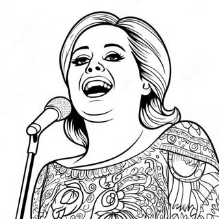 Adele Singing On Stage Coloring Page 40873-32803