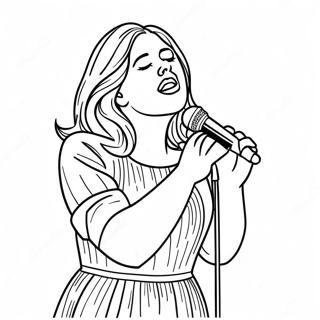 Adele Singing On Stage Coloring Page 40873-32804