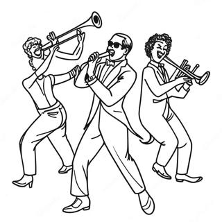 Jazz Dance Coloring Page 40902-32822