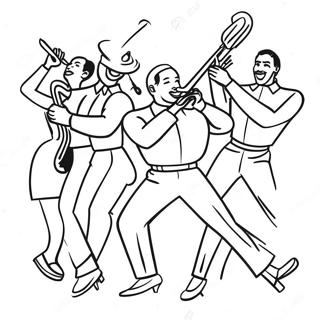 Jazz Dance Coloring Page 40902-32823