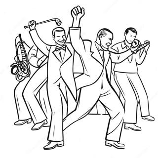 Jazz Dance Coloring Page 40902-32824