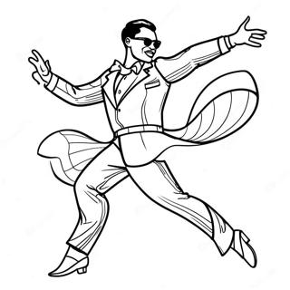 Energetic Jazz Dancer Coloring Page 40903-32828