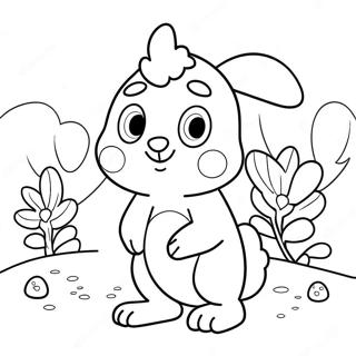 Bluey Easter Coloring Page 4091-3434