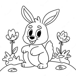 Bluey Easter Coloring Page 4091-3435