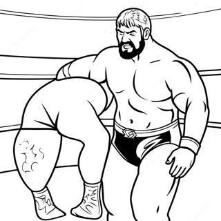 Wrestling Coloring Pages