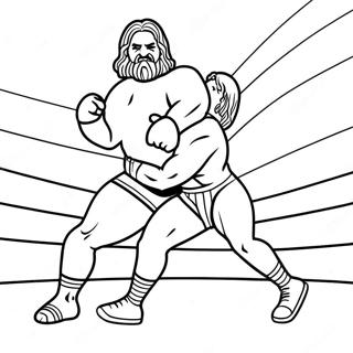 Wrestling Coloring Page 40922-32854