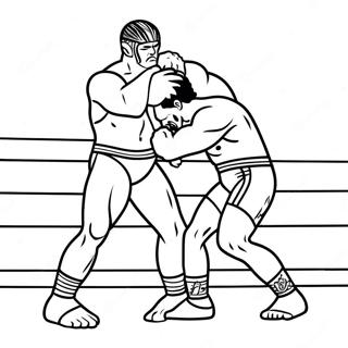 Wrestling Coloring Page 40922-32855