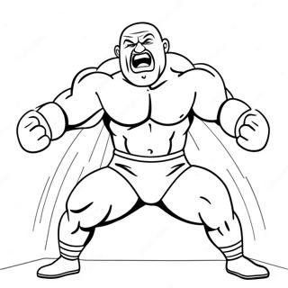 Wrestling Coloring Pages