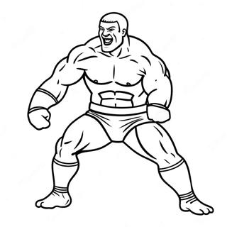 Dynamic Wrestler In Action Coloring Page 40923-32840