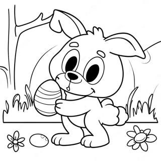 Bluey And Bingo Easter Egg Hunt Coloring Page 4092-3438