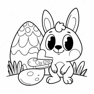 Bluey And Bingo Easter Egg Hunt Coloring Page 4092-3440