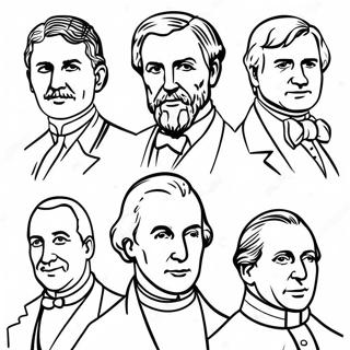 Famous Historical Figures Portrait Coloring Page 40933-32847