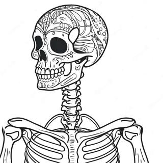 Detailed Human Skeleton Coloring Page 40963-32873