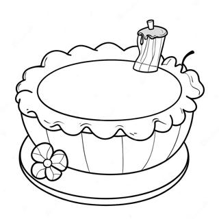 Cute Pumpkin Pie Coloring Page 40973-32881