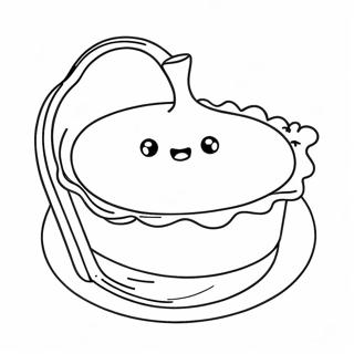 Cute Pumpkin Pie Coloring Page 40973-32883