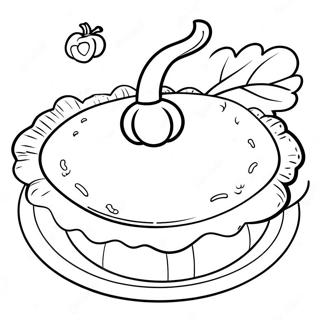 Cute Pumpkin Pie Coloring Page 40973-32884