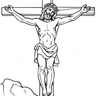 Jesus On The Cross Coloring Page 40983-32889