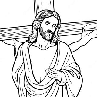 Jesus On The Cross Coloring Page 40983-32890