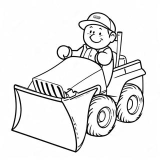 Cute Snow Plow With A Happy Driver Coloring Page 40993-32896