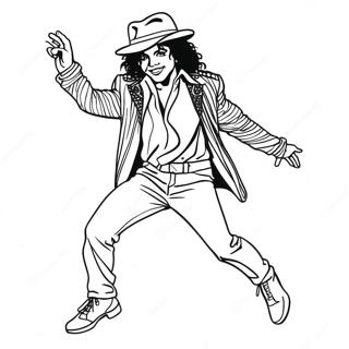 Bad Michael Jackson Dancing Coloring Page 41002-32898