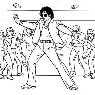 Bad Michael Jackson Dancing Coloring Page 41002-32899