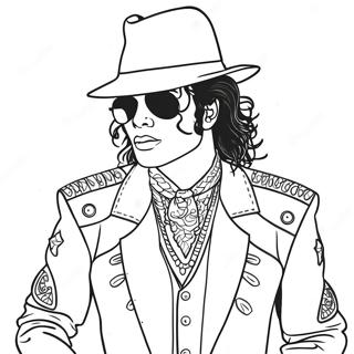 Bad Michael Jackson Iconic Outfit Coloring Page 41003-32902