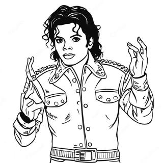 Bad Michael Jackson Iconic Outfit Coloring Page 41003-32903