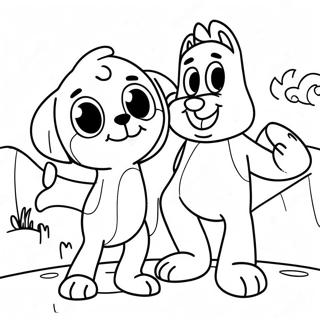 Bluey And Bingo Adventure Coloring Page 41013-32918