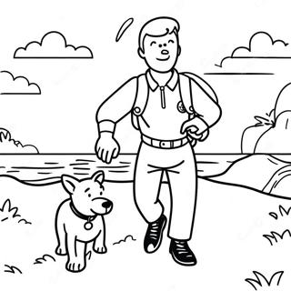 Adventurous Tintin Coloring Page 41103-32988