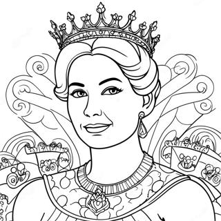 Queen Coloring Page 4111-3454