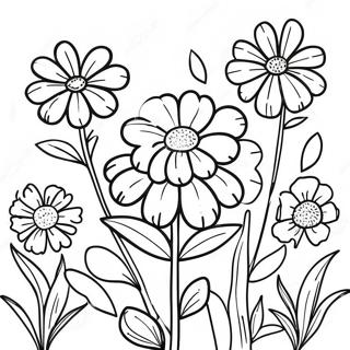 Bright Marigold Garden Coloring Page 41123-33001