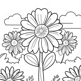 Bright Marigold Garden Coloring Page 41123-33002