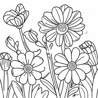 Bright Marigold Garden Coloring Page 41123-33003