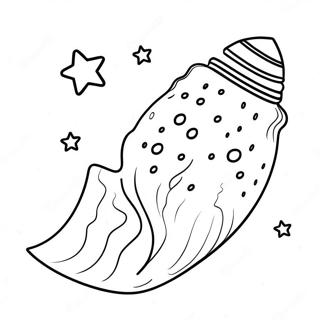 Colorful Comet With Stars Coloring Page 41143-33018