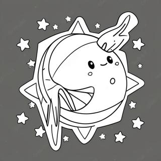 Colorful Comet With Stars Coloring Page 41143-33019