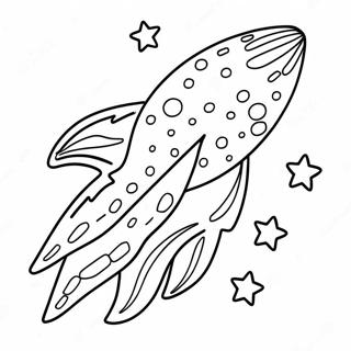 Colorful Comet With Stars Coloring Page 41143-33020