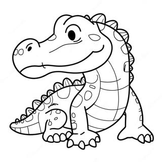 Vector The Crocodile Coloring Page 41162-33027