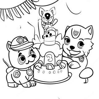 Paw Patrol Birthday Coloring Pages