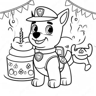 Paw Patrol Birthday Celebration Coloring Page 41172-33034