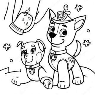 Paw Patrol Birthday Celebration Coloring Page 41172-33036