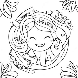 I Am Brave Affirmation Coloring Page 41192-33056