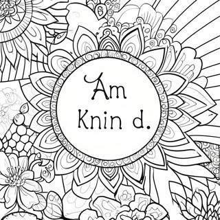 I Am Kind Affirmation Coloring Page 41193-33057