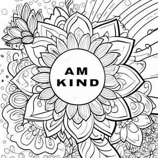 I Am Kind Affirmation Coloring Page 41193-33058