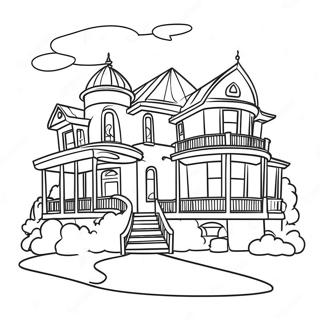 Dream House Mansion Coloring Pages