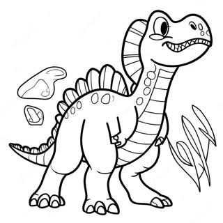 Fierce Spinosaurus Roaring Coloring Page 41213-33073