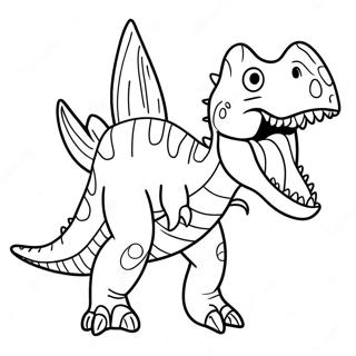 Fierce Spinosaurus Roaring Coloring Page 41213-33074